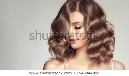Foto stock: Portrait Of Woman With Short Blonde Hair