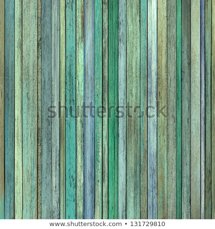 ストックフォト: Abstract 3d Render Blue Green Wood Timber Plank Backdrop