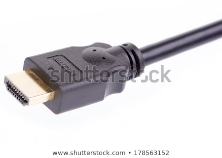 Black Hdmi Cable On Pure White Background Stock fotó © CursedSenses