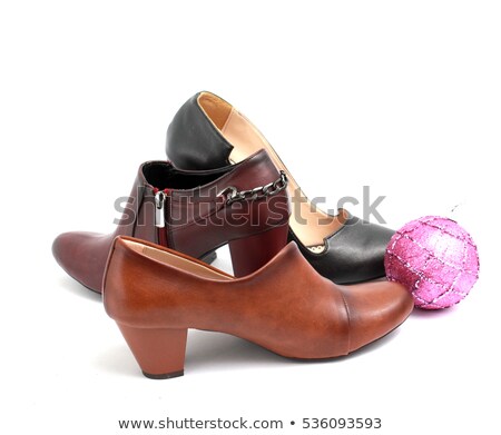 Foto stock: Close Up Shot Of Black High Heel Shoes With Spikes