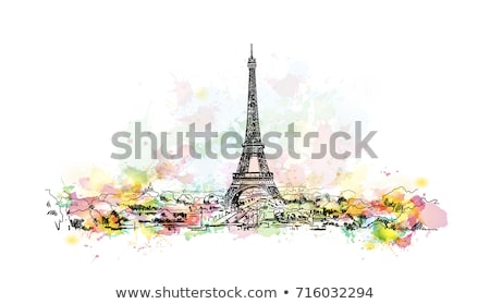 Stok fotoğraf: Paris Cityscape With Eiffel Tower