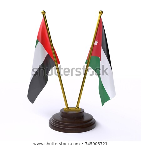 Stockfoto: United Arab Emirates And Jordan Flags