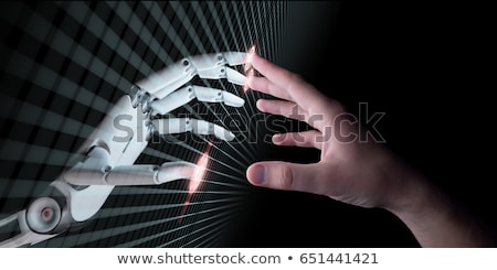 Сток-фото: Human Hand Artificial Intelligence