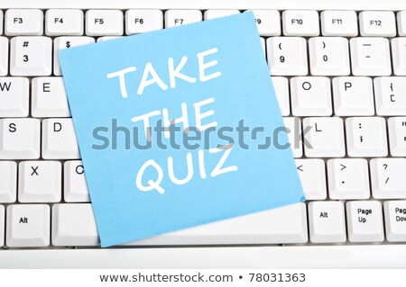 Stock photo: Take The Quiz Message