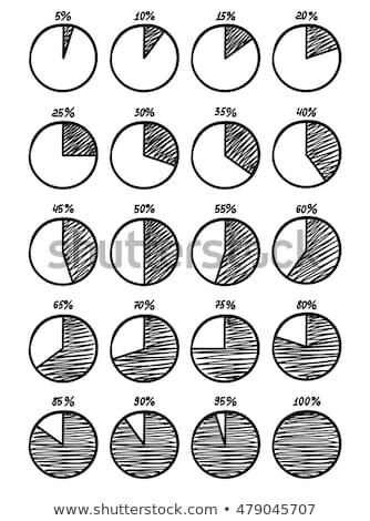 Stock fotó: Doodle Pie Chart Icon