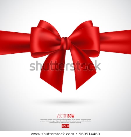 Stock fotó: Red Ribbon And Bow Eps 10