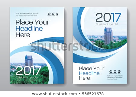 Stock fotó: Blue Business Flyer Leaflet Annual Report Cover Page Design