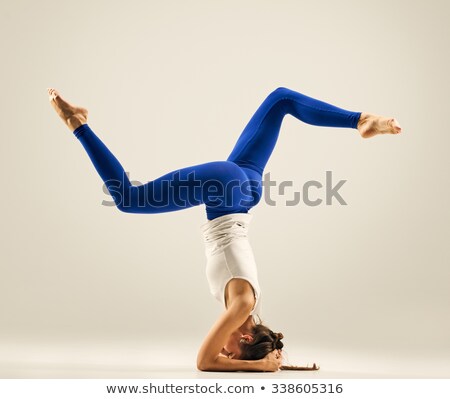 Stock photo: Woman Doing Headstand