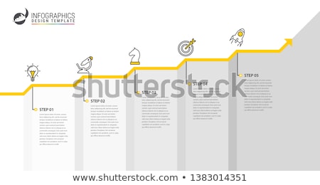 Stock fotó: Vector Progress Five Steps Template