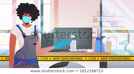 Foto d'archivio: Commercial Cleaning Concept Vector Illustration