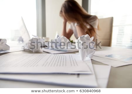 Stock foto: Business Woman Overworked