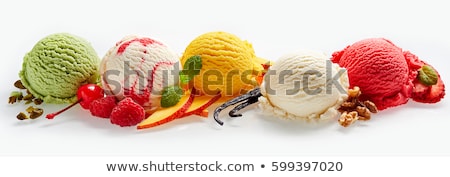 Stockfoto: Ice Cream With Nuts And Berries