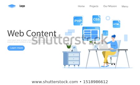 ストックフォト: Business Person Sitting At Desk With Editorial Concept