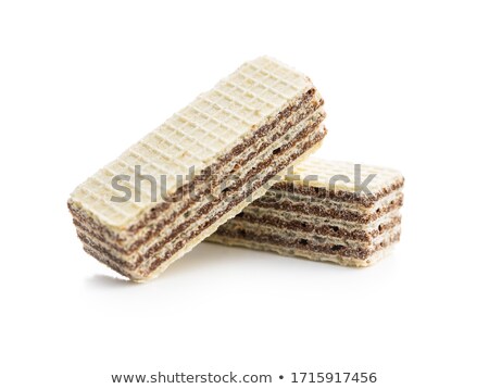 Сток-фото: Brown Wafer On White Background