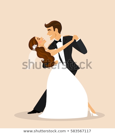 Foto stock: Bride And Groom On Wedding Day Ceremony Dance