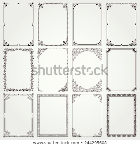 Stock foto: Four Vintage Cards With Ornate Borders