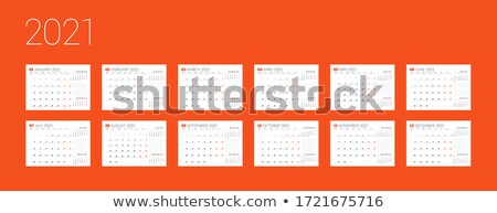 ストックフォト: January - Table Calendar