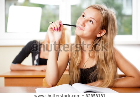 Stockfoto: Portrait Of A Young Group Of Students Paying Attention In Class