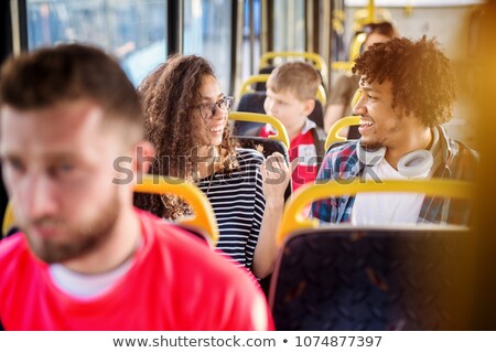 Сток-фото: Girl Sitting On The Bus