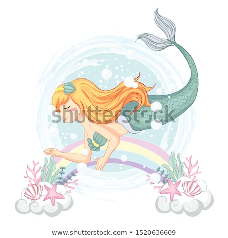 Stock foto: Beautiful Mermaid With Sea Shell