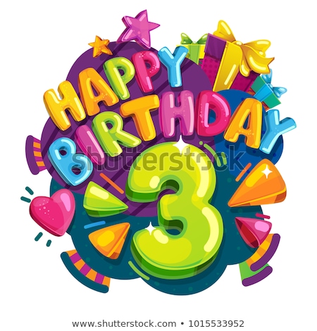 Foto stock: Happy Birthday Three Year