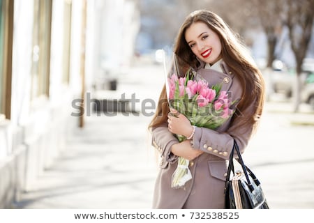 Stockfoto: Woman Wearing Wreath Of Flowers