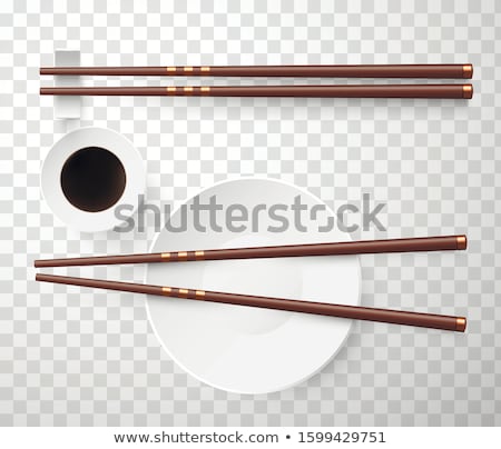 Foto stock: Chopsticks On A Saucer