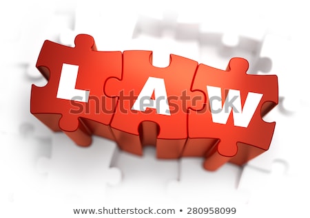 Zdjęcia stock: Principles - Concept On Red Puzzle