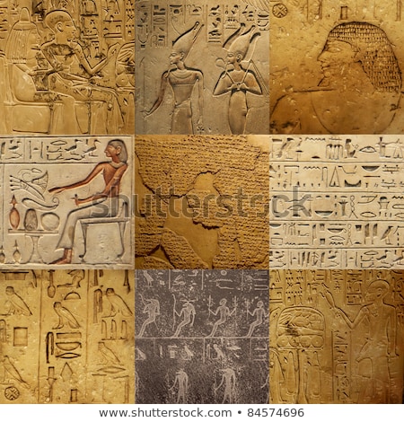 Stock foto: Ancient Egypt Images And Hieroglyphics