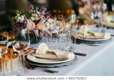 Foto stock: Esa · de · jantar · luxuosamente · coberta