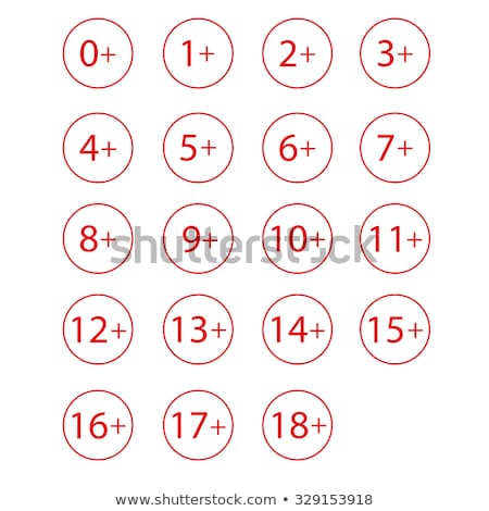 Stock photo: Age Limit Icon Flat Design