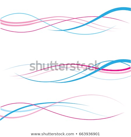 Stock photo: Abstract Blue Smooth Curve Lines Wavy Design