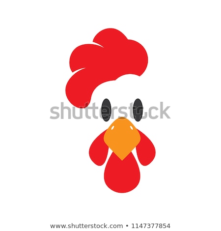 Stock fotó: Rooster Head Icon