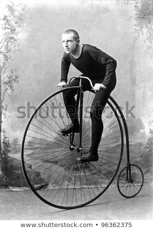 Stockfoto: Old Antique Black Mens Bicycle