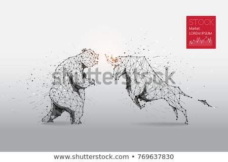 商業照片: Stock Market Illustrator With Bull And Bear