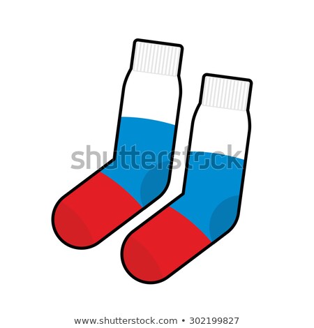 Stockfoto: Socks Patriot Of Russia Clothing Accessory Russian Flag Vector