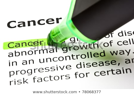 Stock photo: Cancer Highlighted In Green