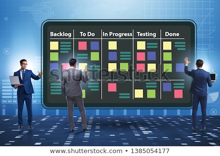 Foto stock: Businessman In Agile Methods Concept