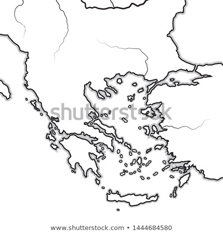 Stock fotó: Map Of The Greek Lands Greece Peloponnese Thrace Macedonia Balkans Aegean Sea Chart