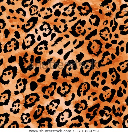 Сток-фото: Jaguar Leopard Animal Safari Skin Leather Texture Vector Illustration Isolated On Yellow Background