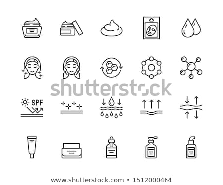 ストックフォト: Wrinkle Face Mask Icon Outline Illustration