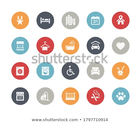 Hotel And Rentals Icons 2 Of 2 Classics Series Foto stock © Palsur