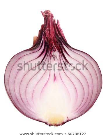 Сток-фото: Single Cross Dark Red Fresh Onion