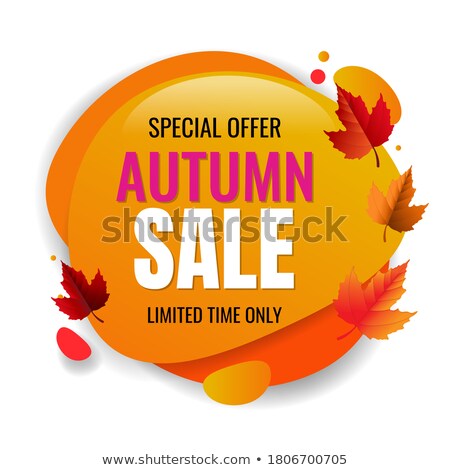 Vector Autumn Sale Bubble Stok fotoğraf © cammep