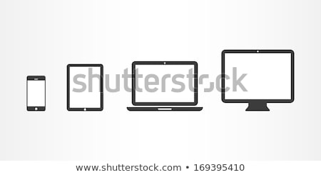 Foto stock: Vector Set Mobile Phone Tablet Pc And Computer