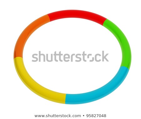 Foto stock: 3d Colorfil Torus Isolated On White Background