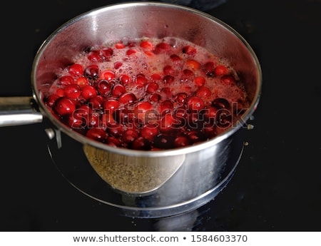 Stok fotoğraf: Making Cranberry Sauce For Thanksgiving