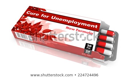 Foto stock: Cure For Unemployment - Blister Pack Tablets