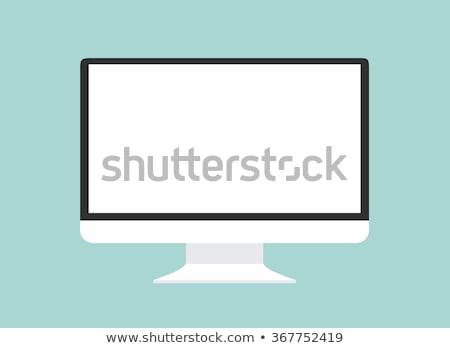 Foto stock: Ela · de · computador · de · televisão · 3D