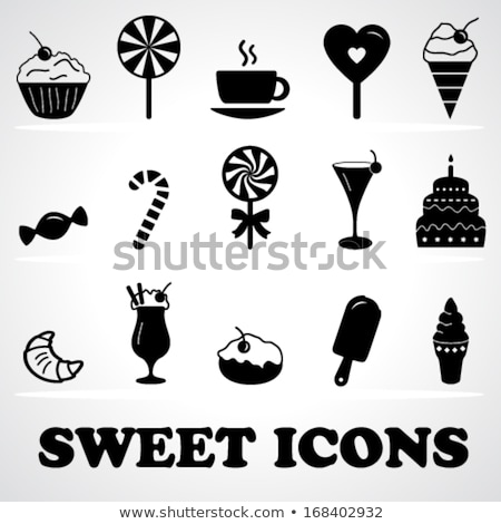 ストックフォト: Lollipop Caramel Icon On Gray Background